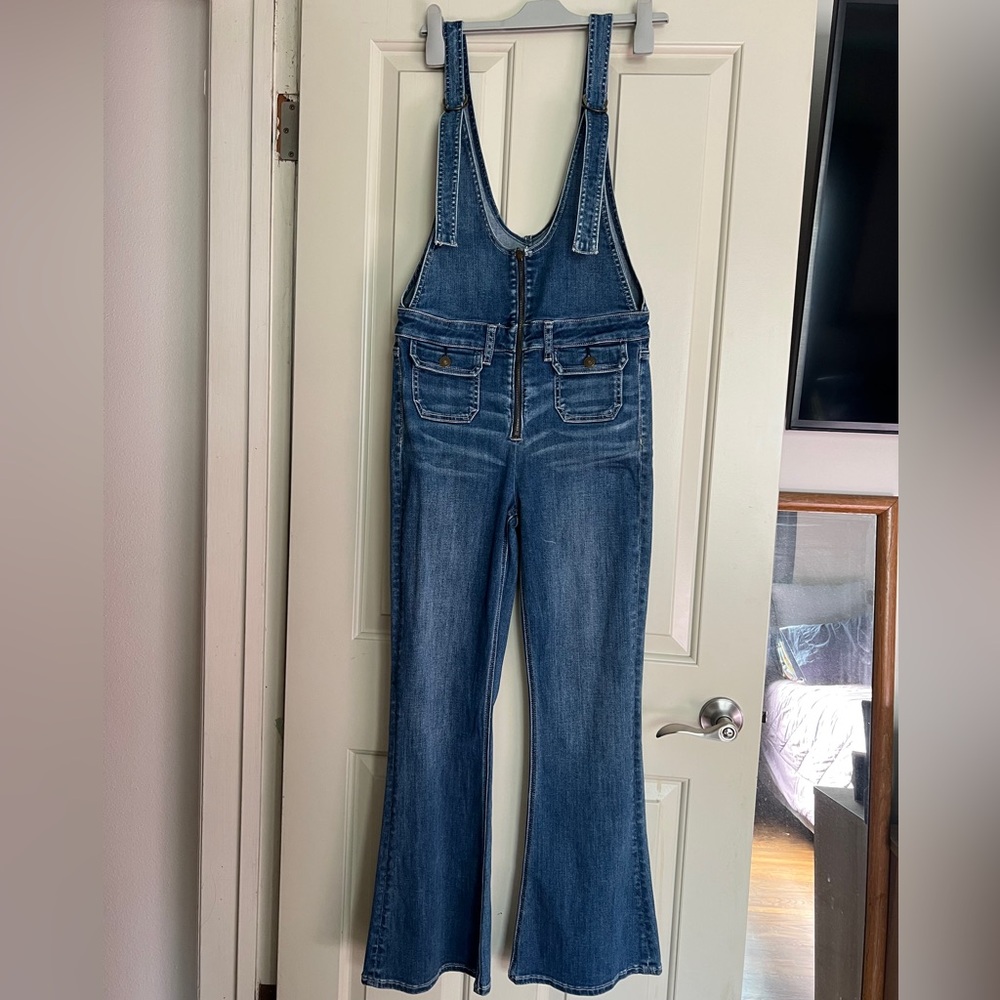NWOT AE Flare Denim Overall